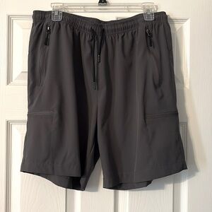 Woman’s gray athletic shorts